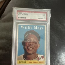 Topps 1958 Willie Mays #5 PSA San Francisco Giants Baseball Card MLB Base Set
