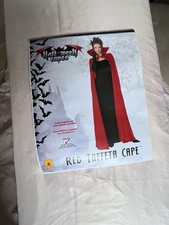 Red Long Taffeta Cape Sz Adult Never Worn Free Shipping in US