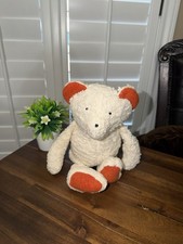 13 Vintage Efie Germany White Bear Orange Feet Ears Plush Stuffed