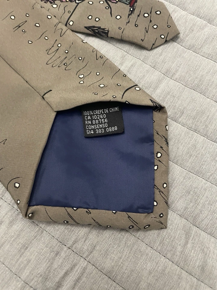 Corbata de cuello vintage 1958 para hombre Snoopy invierno/navidad cacahuetes Foto 4 de 4