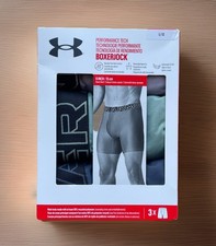 Under Armour Men  s Performance Tech Boxerjock 3-Pack Large Blue Gray Green