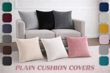 Pack of 4 Cushion Covers 18x18" Velvet Filled Cushions Square Sofa Pillows Cases