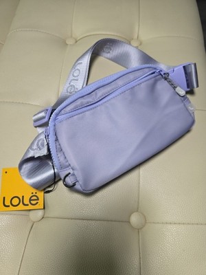 LOLË Lilac Colored Crossbody Bag Active Wear Bag Adjustable Strap
