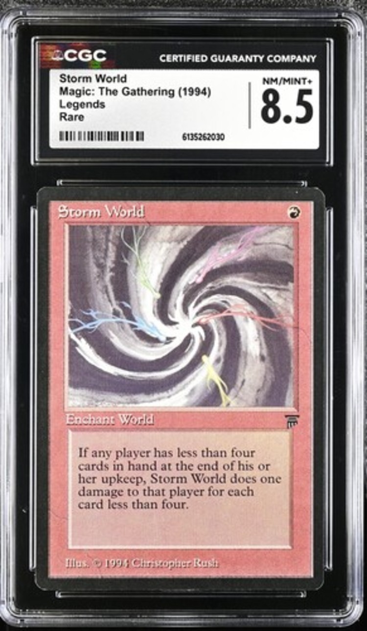 Storm World. Legends MTG. Just graded. CGC 8.5, Near Mint/Mint+!