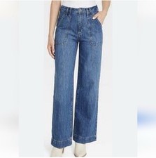 Universal Thread High Rise Wide Leg Medium Wash Blue Jeans Size 12 Modern
