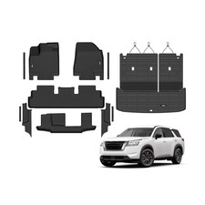 Floor Mats Trunk Mat for 2022 2023 2024 2025 Nissan Pathfinder 7 8 Seats wit...