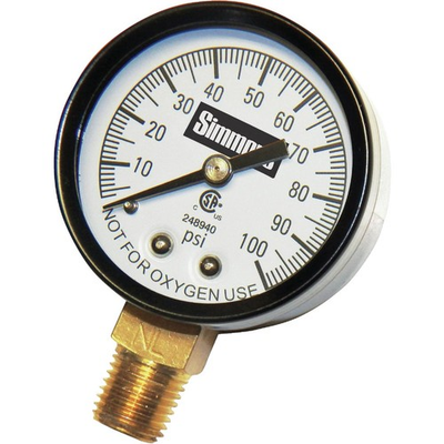 #ad Simmons 1 4 In. MPT Fitting 100 psi Pressure Gauge 1308 Simmons 1308 $16.73