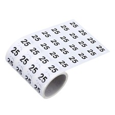 1000Pcs Number 25 Labels Self Adhesive Numbered Stickers Inventory Labels