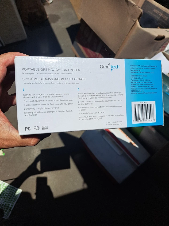 Omnitech Portable GPS NEW in BOX RARE Model 16878 - Image 3 of 4