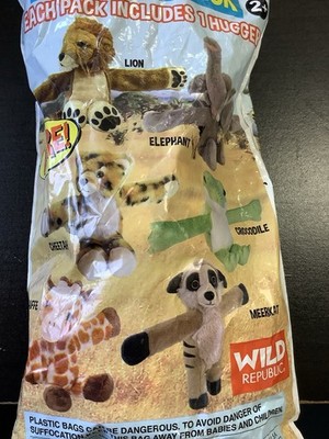 Wild Republic Huggers Mystery Pack Small Washable Plush Toy Lion Elephant