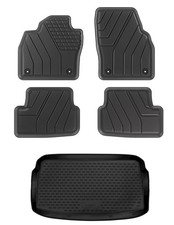 Gummi Fußmatten Kofferraumwanne für VW Polo 6 2G AW 2017- Allwetter Gummimatten