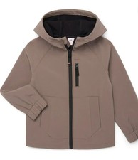 Ozark Trail Boy's Softshell jacket Tan hooded coat Size 14-16