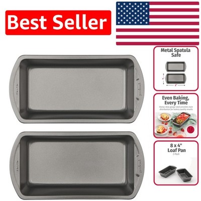 Nonstick 8 x 4-Inch Bakeware Loaf Pans   Ideal for Meats & Breads