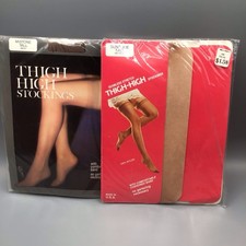 Vintage Kmart Thigh High Stockings TALL 10.5-11 Color Suntone / Mistone 2 pair