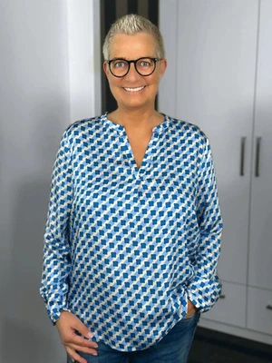 MILANO ITALY - Bluse Cube / azurblau - Bild 1 von 4