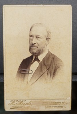Foto Portrait CDV KAB Mülhausen Elsass Frankreich Geschäftsmann Bart Herr Bild