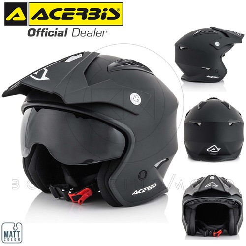 CASCO ACERBIS JET ARIA STREET URBAN NERO OPACO MATT MOTO TRIAL SCOOTER QUAD  | eBay