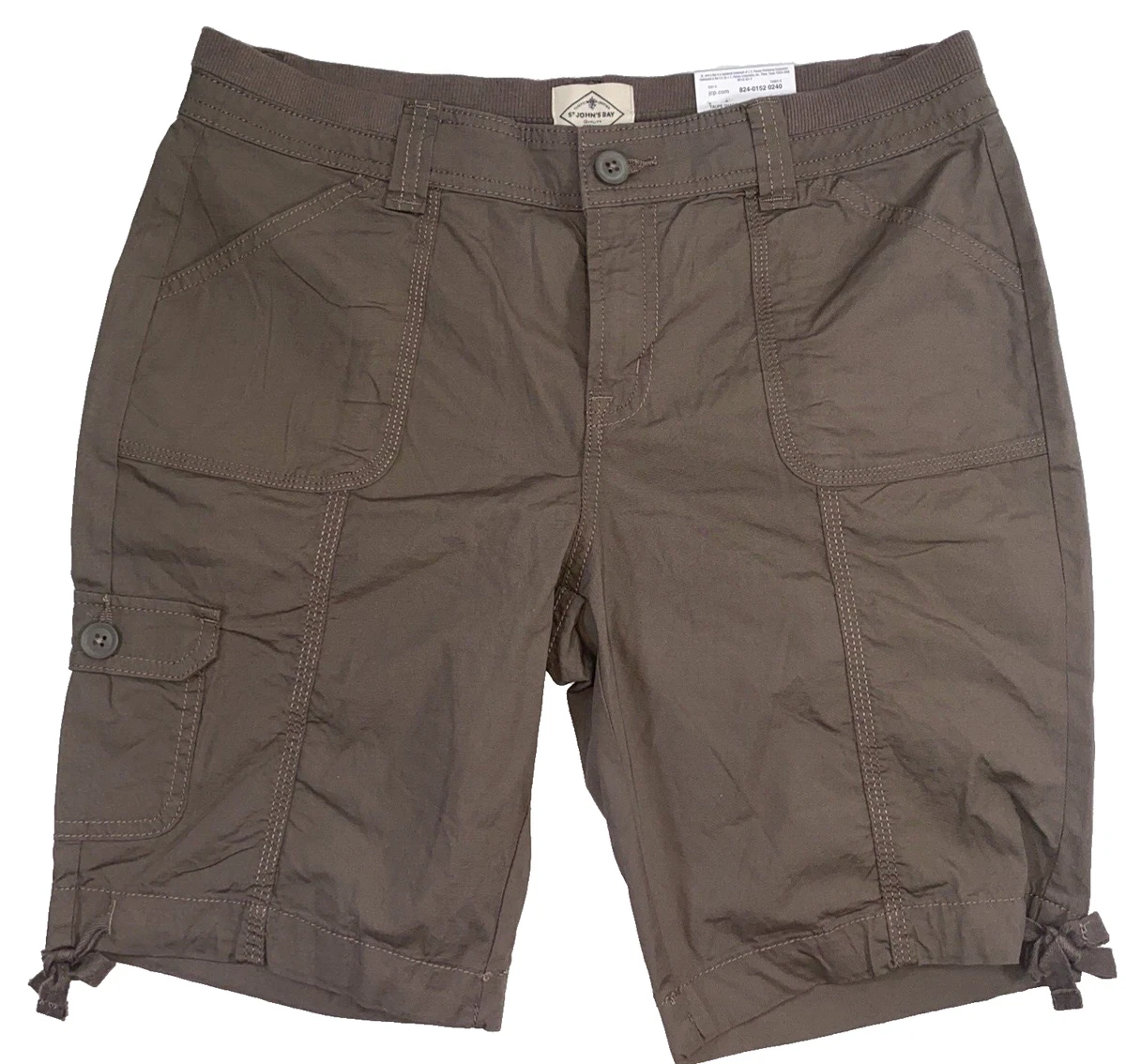 Bermuda Femme St. John's Bay - Marron - Coton Mélangé - Taille 8 - Très Bon État