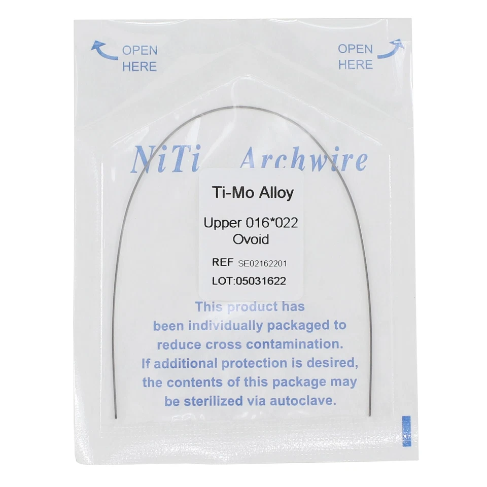Fio de arco de liga ortodôntica dental Ti-Mo retangular ovoide superior inferior 1622 1725 - Imagem 3 de 4