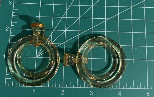 MICHAEL KORS Lucite Silver Tone Link Chain Necklace And Earrings Set - Picture 6 of 8