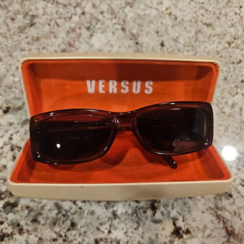 USED Versus Versace Sunglasses MOD 6041 COL 63113 -Tortoise , Brown Lens , Case