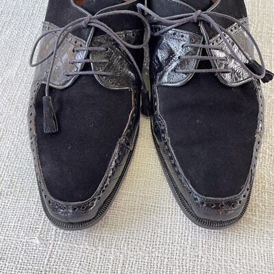 Vintage‎ Michele Loisi Croc Embossed Suede Wingtip Oxford Mens Size 11.5 M Italy MICHELE LOISI GORGEOUS MENS OXFORDS CROC/SUEDE ITALY 11D | eBay main image 4