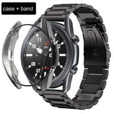 Stainless Steel Watch Band Strap  TPU Case For Samaung Galaxy Watch 3 41mm 45mm