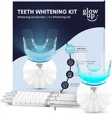 PROFESSIONAL Teeth Whitening Kit with UV Light (Refillable)