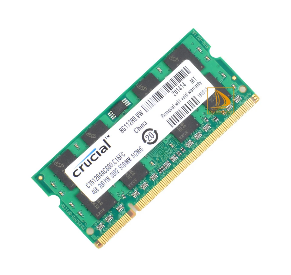 Crucial 4GB 2RX8 PC2-6400S DDR2-800MHz 200pin SODIMM Laptop Memory RAM Model 2GB - Image 3 of 4