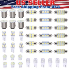 42pc Combo Luces LED Interior Coche Cúpula Mapa Puerta Maletero Matrícula Blanca