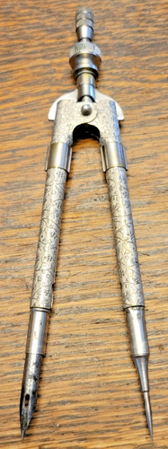 Vintage Eagle Pencil Co. N.Y. Compass Scribe Floral Pattern