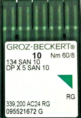 GROZ BECKERT DPX5 San 10 134 NM: 60/8 Industrielle Nähmaschine Nadel