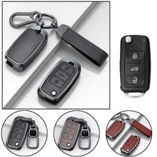 Zinc Alloy Leather Car Key Fob Case Cover For Vw Golf Jetta Beetle Passat Tiguan Zinc Alloy Leather Car Key Fob Case Cover For Vw Golf Jetta Beetle Passat Tiguan