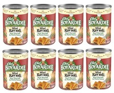 Chef Boyardee Mini Ravioli 8-Pack Beef Tomato Sauce Quick Microwave Pasta 40oz
