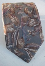 Tropical Bird of Paradise Silk Tie BRADY’S of Hotel del Coronado San Diego CA