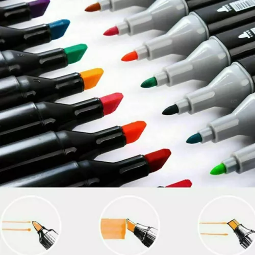 60 Color Marker Copic Pen Dual Headed Graphic Artist Sketch TOUCH Markers Set - Picture 4 of 16
