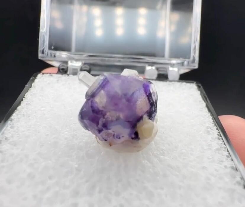 Adorable natural purple fluorite with small mesmerizing eyes