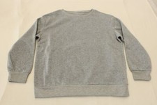 Shein Women's Solid Crewneck Long Sleeve Sweatshirt EJ1 Heather Grey Size XS