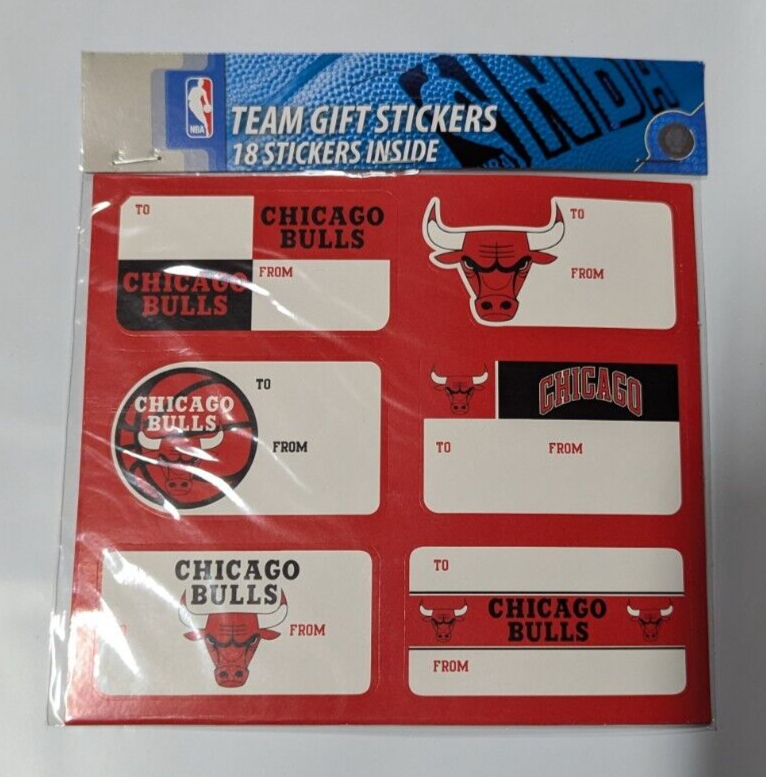 Chicago Bulls Stickers for Christmas Holiday Birthday Gifts