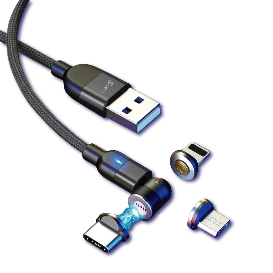 MAX 3.0 A CARGA RÁPIDA 540° ROTACIÓN LIBRE / CABLE DE CARGA RAPIDA Foto 3 de 4