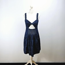 Anthropologie Mini Dress Navy Size Small NEW