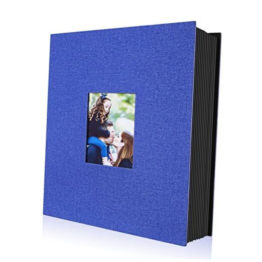 Photo Album 4x6 Linen Photo Albums Holds 400 Vertical 400 Pockets Blue