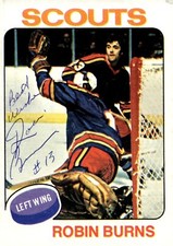 Robin Burns - Signed 1975-76 Topps Card #104
