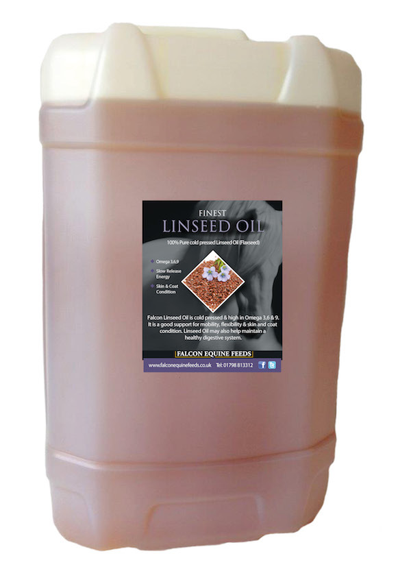 Pure cold pressed Linseed Oil 25 litres for Horses condition & coat