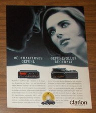Rara Pubblicità CLARION CRX 111 R Autoradio e CDC 9300 Cambio CD 1991