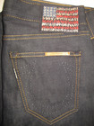 NEW True Religion Jeans 32 x 35 Straight Leg Phantom Blake Raw Dark Blue Denims — photo 7