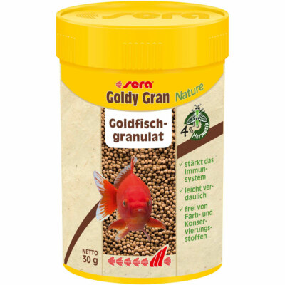 Sera goldy gran Nature 100ml - Hauptfutter schwimmendes Granulat für Goldfische