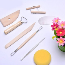 8Pcs Clay Ceramics Molding Tools Wood Knife Tool Clay Sculpting Kit Sculpt Tool