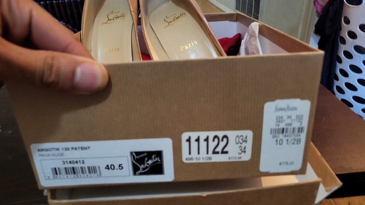 CHRISTIAN LOUBOUTIN LADY PEEP 150 PATENT CALF PK20 NUDE 6248 SIZE