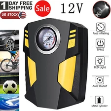 Electric Tire Inflator Auto 12V Volt 150 PSI Car Air Pump Compressor Portable US